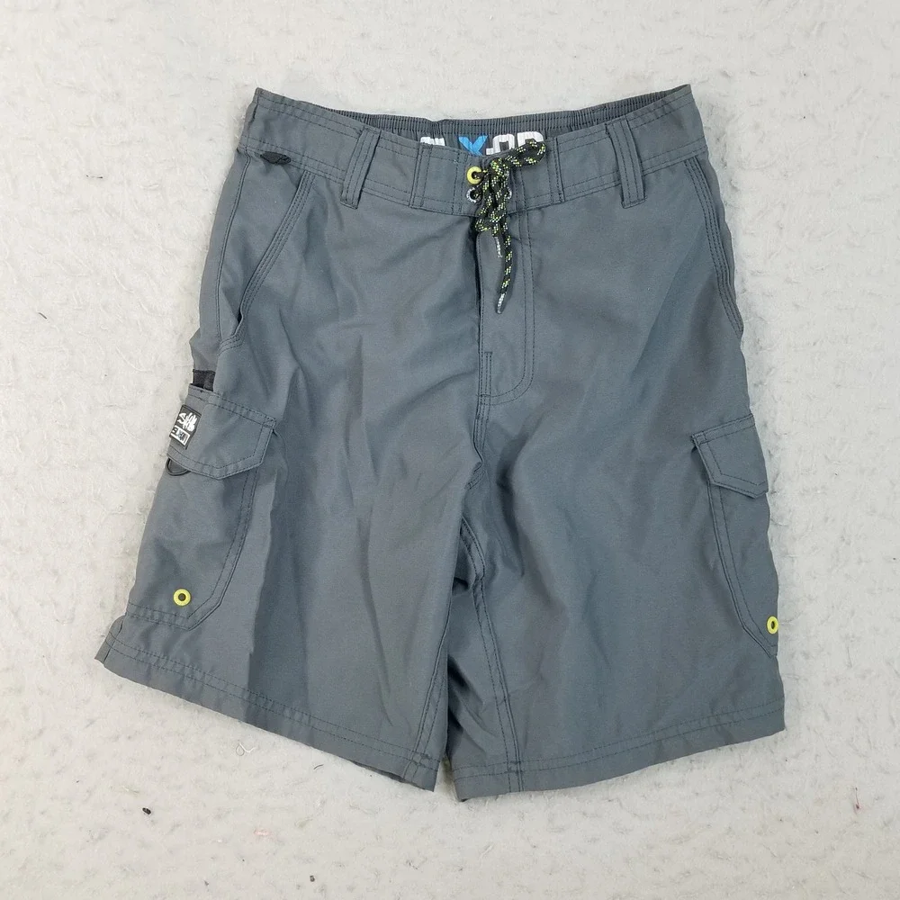 Salt Life Shorts Mens S Gray SLX-QD Board Shorts Cargo Fishing Quick Dry